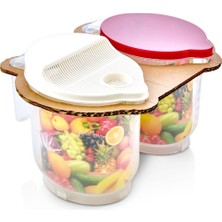 Comprox 2'li Prinç Sebze Meyve Süzgeç Seti - Saklama Kabı