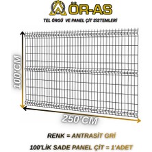 Ör-As Tel Örgü Bahçe Teli Panel Çit 100 cm x 250 cm = 1 - Adet