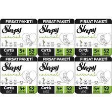 Sleepy Bebek Bezi Naturel Beden:5+ (13-20KG) Junior Plus 312 Adet Ekstra Fırsat Pk