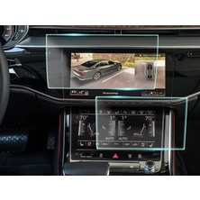 Mrtglass Audi A8 A8L Navigasyon ve Klima Kontrol Uyumlu Ekran Koruyucu 9h