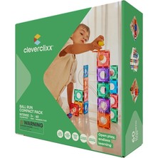 Cleverclixx Ball Run Compact Pack Manyetik Bloklar , Intense 60 Parça