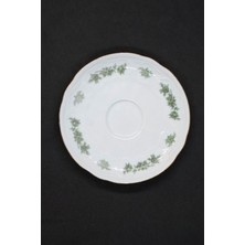 Paragon Gri Duman Antika Porselen Çay Fincan Tabağı 14 cm