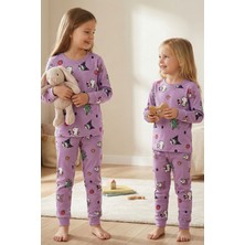 Zuzunga Cute Hello Kitty Ve Kuromi Desenli Kız Çocuk Pijama Takımı
