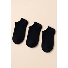Kadın 3'lü Basic Step Çorap Siyah