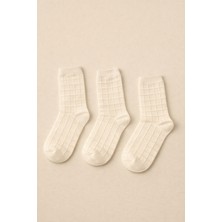 Kadın 3'lü Kabartmalı Soket Çorap