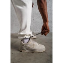 Silerra Erkek Baggy Alt Eşofman - Beyaz