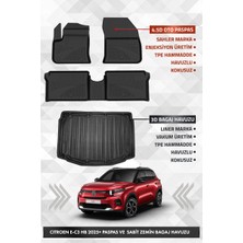 Citroen E-C3 2025 ve Sonrası Uyumlu Sahler 4.5d Premium Havuzlu Paspas ve Liner Bagaj Havuzu -  E-C3
