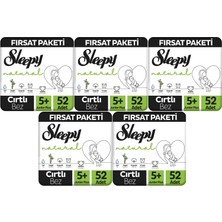Sleepy Bebek Bezi Naturel Beden:5+ (13-20KG) Junior Plus 260 Adet Mega Fırsat Pk