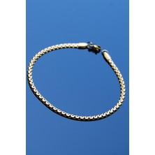Rua Jewelry Çelik Ezme Elegant Bileklik 3 mm Altın Renk | Kararmaz ,unisex ,2 Yıl Garantili