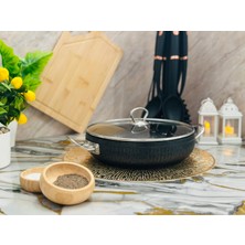 Protef Istiridye  26 Cm Basık Güveç Tenceresi Granit Gümüş Kulp