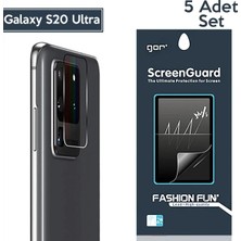 Magne Gor Samsung Galaxy S20 Ultra  Kamera Lens Koruyucu 5 ADET-(5775) - TGR3080-9107