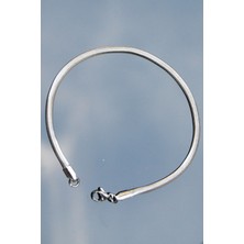 Rua Jewelry Çelik Italyan Yassı Yılan Bileklik 4 mm Gümüş Renk | Kararmaz ,unisex ,2 Yıl Garantili