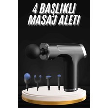 Magne Şarjlı Masaj Tabancası 4 Başlıklı Mini Masaj Tabancası ve Masaj Aleti - TGR1579-1208