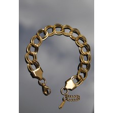 Rua Jewelry Çelik Italyan Samanyolu Bileklik 11 mm Altın Renk | Kararmaz ,unisex ,2 Yıl Garantili