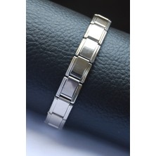 Rua Jewelry Çelik Italyan Charm Bileklik 18 cm 9 mm Gümüş Renk | Kararmaz , Unisex , 2 Yıl Garantili