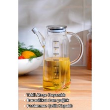 Comprox Tek Çelik Kapaklı Vakumlu Borosilikat Cam Yağlık Sirkelik