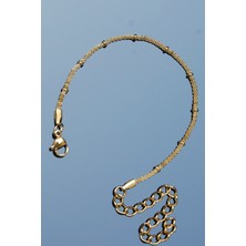 Rua Jewelry Çelik Italyan Dorika Örme Hasır Bileklik 2 mm Altın Renk | Kararmaz ,unisex ,2 Yıl Garantili