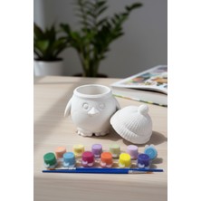 Çiçekli Atölye Penguen Kutu Boyama Çocuk ve Yetişkin Boyama Seti