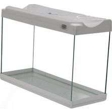 Kanki Pet 30 cm KP3018 Beyaz Renkli Kapaklı Akvaryum 9 Litre Ekonomik