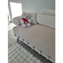 Arva Home Koltuk Örtüsü Püsküllü Çekyat Örtüsü 200 x 95