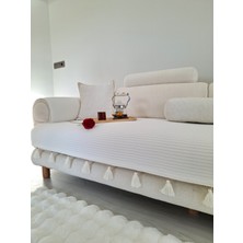 Arva Home Koltuk Örtüsü Püsküllü Çekyat Örtüsü 200 x 95