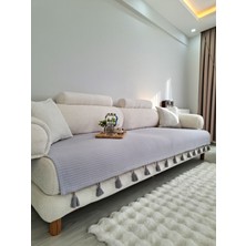 Arva Home Koltuk Örtüsü Püsküllü Çekyat Örtüsü 200 x 95