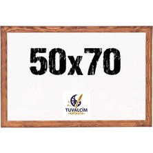 Tuvalcim Kırtasiye 50X70 cm Beyaz Yazı Tahtası Ahşap Çerçeveli