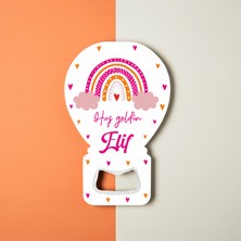 Hedef Plus 20 Adet Pembe Gökkuşağı Temalı Balon Açacak Magnet, Kız Bebek Magnetleri