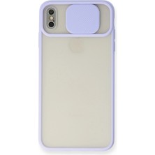 Freedom Storee Newface Iphone Xs Max Kılıf Palm Buzlu Kamera Sürgülü Silikon - Lila