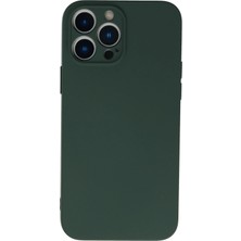Freedom Storee Newface Iphone 13 Pro Max Kılıf Nano Içi Kadife Silikon - Koyu Yeşil