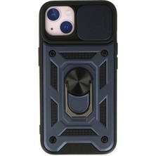 Freedom Storee Newface Iphone 14 Kılıf Pars Lens Yüzüklü Silikon - Lacivert