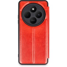 Freedom Storee Newface Xiaomi Redmi 14C Kılıf Flip Cover - Kırmızı