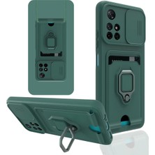 Freedom Storee Newface Xiaomi Redmi Note 11T Kılıf Zuma Kartvizitli Yüzüklü Silikon - Yeşil