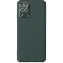 Freedom Storee Newface Samsung Galaxy A22 Kılıf Lansman Glass Kapak - Koyu Yeşil