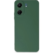 Freedom Storee Newface Xiaomi Redmi 13C Kılıf Nano Içi Kadife Silikon - Koyu Yeşil