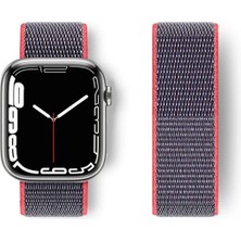 Freedom Storee Newface Apple Watch 42MM Hasırlı Cırtcırtlı Kordon - Pembe