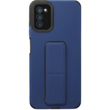Freedom Storee Newface Samsung Galaxy A03S Kılıf Mega Standlı Silikon - Mavi