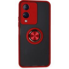 Freedom Storee Newface Vivo Y17S Kılıf Montreal Yüzüklü Silikon Kapak - Kırmızı