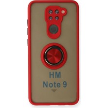 Freedom Storee Newface Xiaomi Redmi Note 9 Kılıf Montreal Yüzüklü Silikon Kapak - Kırmızı