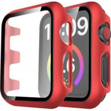 Freedom Storee Newface Apple Watch 40MM Camlı Kasa Ekran Koruyucu - Kırmızı