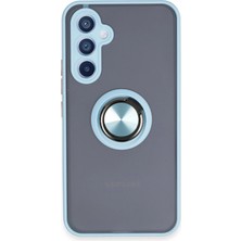 Freedom Storee Newface Samsung Galaxy A54 5g Kılıf Montreal Yüzüklü Silikon Kapak - Buz Mavi