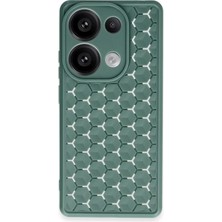 Freedom Storee Newface Xiaomi Redmi Note 13 Pro 4g Kılıf Petek Silikon Kapak - Koyu Yeşil