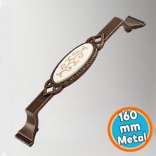 Nzb Mobilya Çekmece Dolap Kapak Kulpu Dayanıklı Kulbu Kulpları 160 mm Antik Bakır Metal Kulp