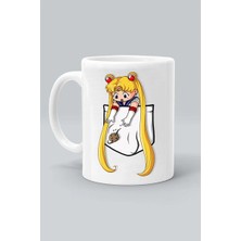 Sartre Art Ay Savaşçısı Sailor Moon Anime Özel Tasarımlı Hediyelik Kupa Bardak