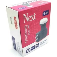 Next YE-404 Platinum Quad 4 Çıkışlı Lnb – 0.1 Db Yüksek Kazanç, Düşük Gürültü, 4K Ultrahd ve Fullhd Uyumlu
