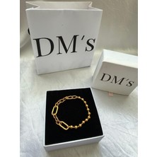 DMs Silver Yarı Boncuk Yarı Zincir Gümüş Charm'ı
