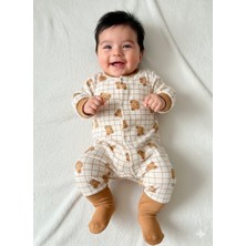 necix’s Love-Ayıcık Baskılı Çorap Patikli Tulum Set