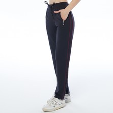 ASN Concept Kadın Çift Biyeli Fermuarlı Cepli Lacivert Renk Eşofman Altı(Büyük Beden Seçeneğiyle)