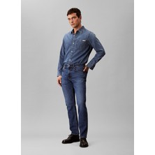 Calvin Klein Jeans Normal Bel Slim Fit Mavi Erkek Denim Pantolon LV04RB735GASA Slım Hampton Jean