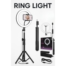 Feyza Design 10 Inç LED Ring Işık, Tripod ve Makyaj Işığı, Youtuber ve Tiktok Için